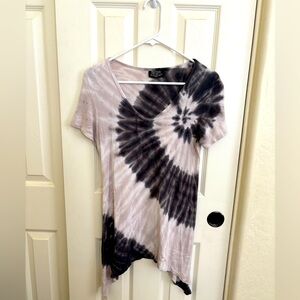 Draped, Tie-Dye V-Neck Women’s Top